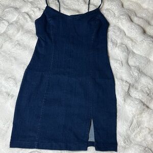 Dark Blue Denim Mini Dress